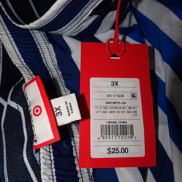 Hunter Blue Striped Shorts Plus Size NWT - Picture 5 of 5